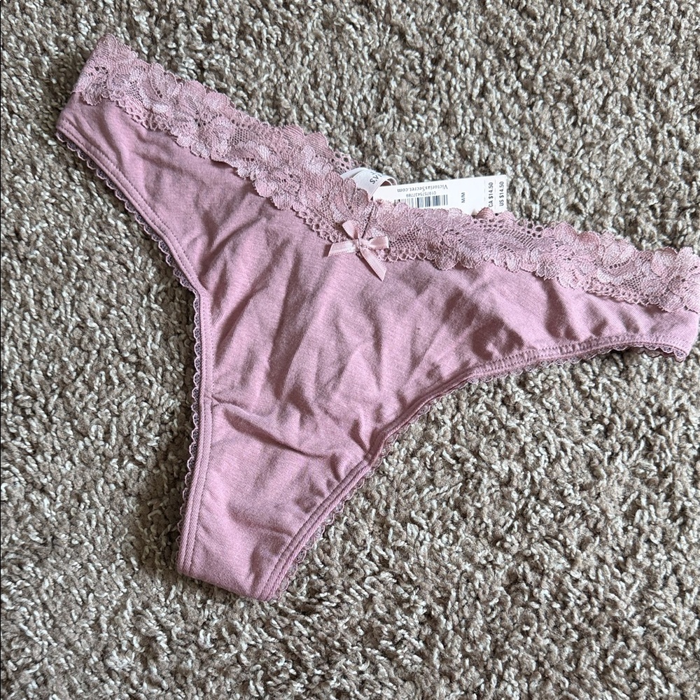 Lace Trim Thong NWT